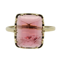 Faceted tourmaline ring in 14 carat gold-Vintage Rings-The Antique Ring Shop