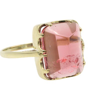 Faceted tourmaline ring in 14 carat gold-Vintage Rings-The Antique Ring Shop