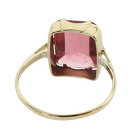 Faceted tourmaline ring in 14 carat gold-Vintage Rings-The Antique Ring Shop