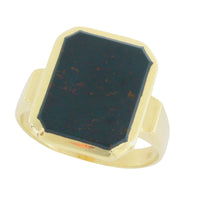 Bloodstone signet ring in 14 carat gold