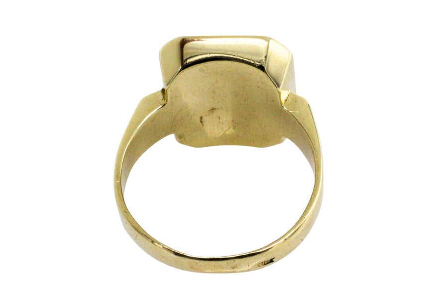 Bloodstone signet ring in 14 carat gold