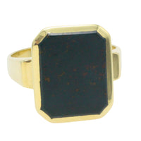 Bloodstone signet ring in 14 carat gold