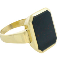 Bloodstone signet ring in 14 carat gold