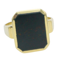 Bloodstone signet ring in 14 carat gold