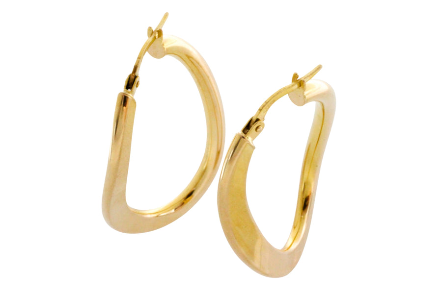 14 carat gold hoop earrings-Earrings-The Antique Ring Shop