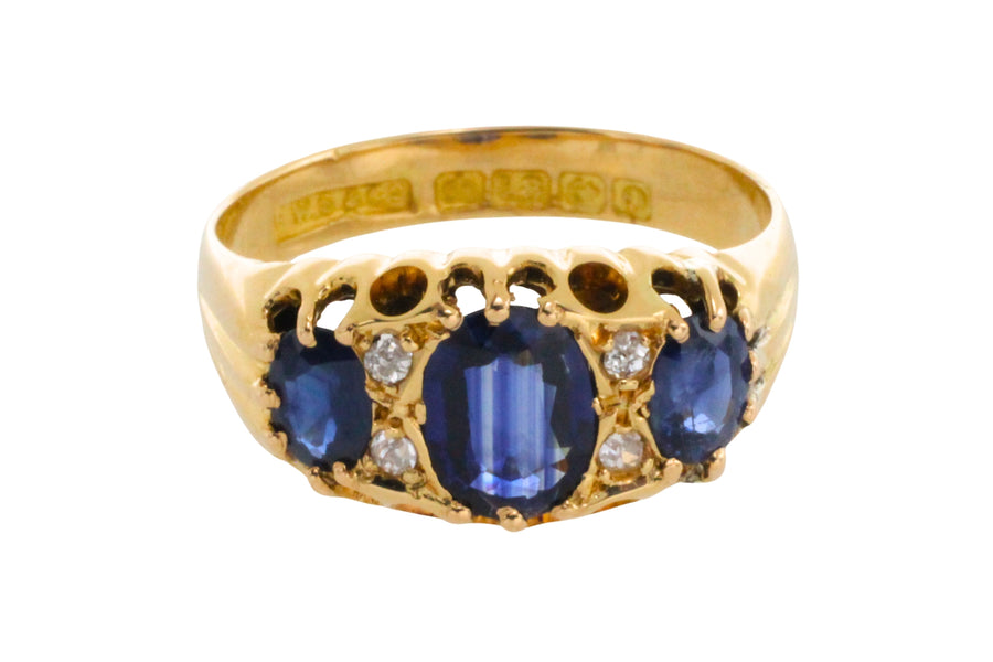 Sapphire and diamond ring from 1913