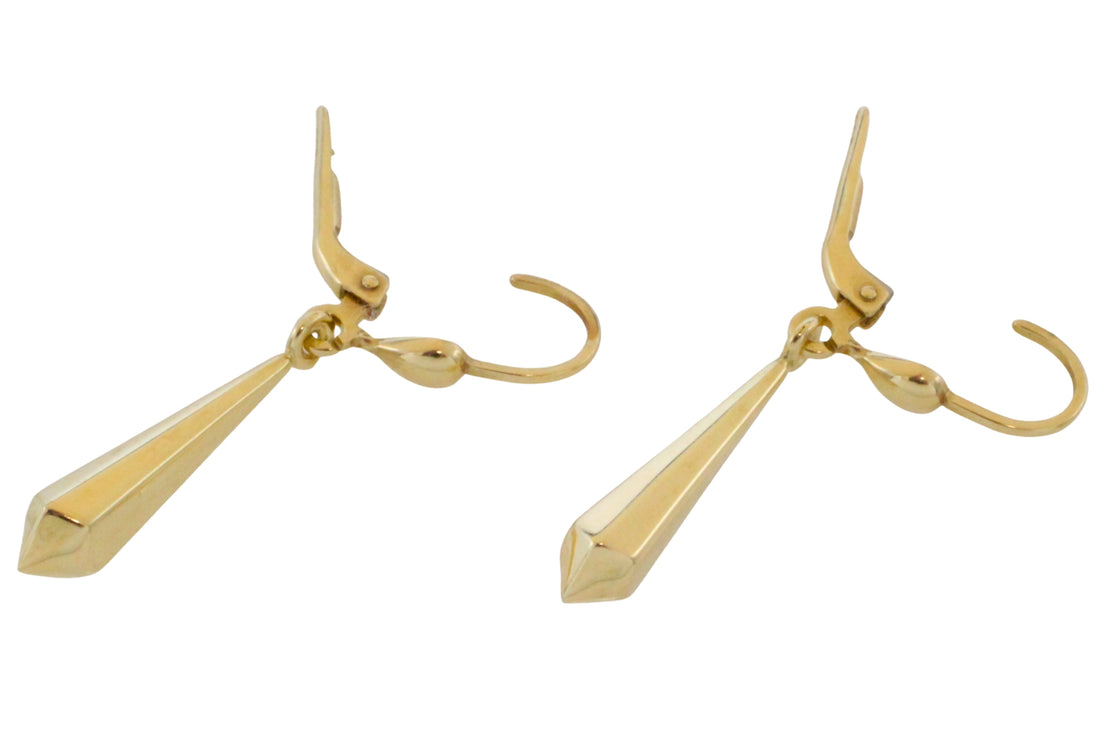 Vintage 14 carat gold pendant earrings