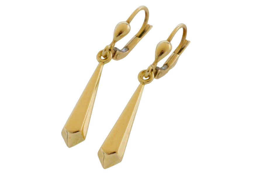 Vintage 14 carat gold pendant earrings