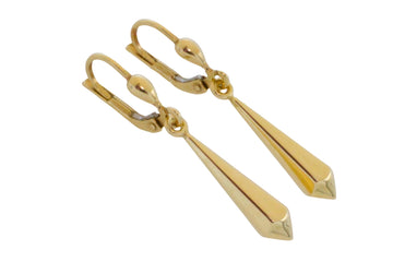 Vintage 14 carat gold pendant earrings