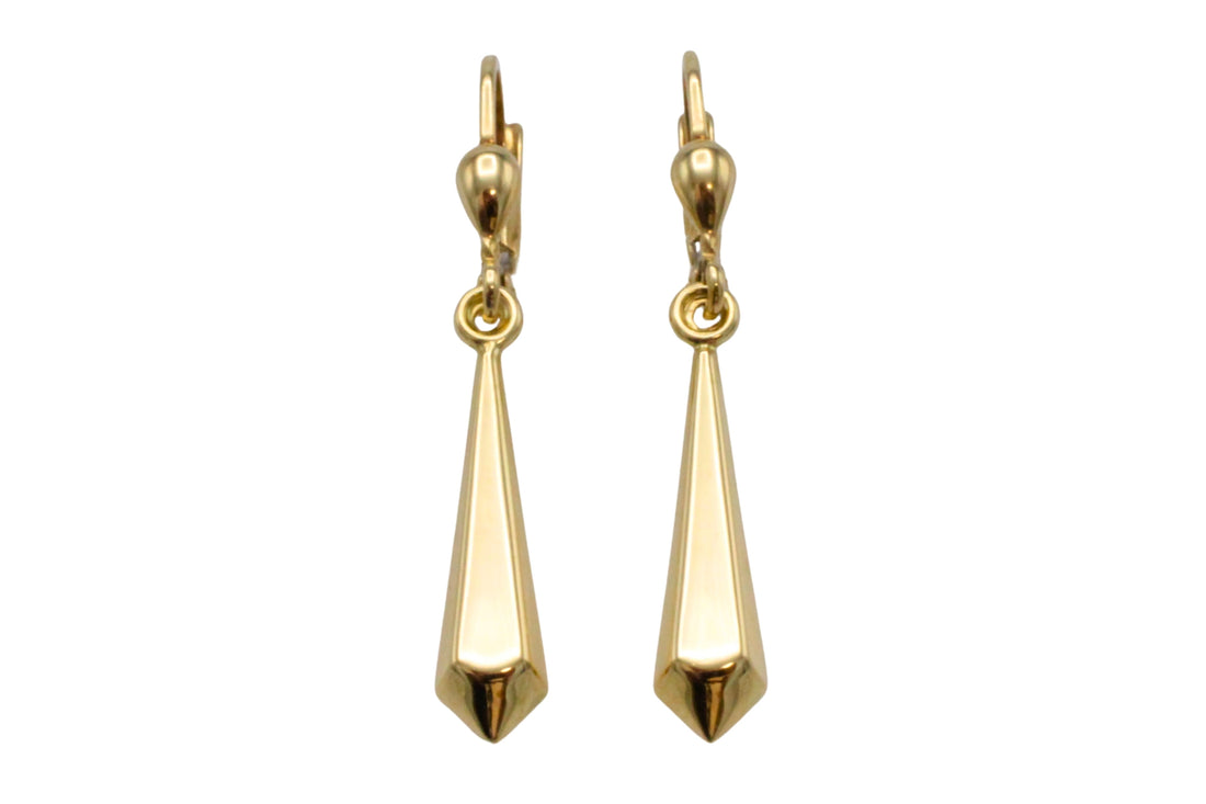 Vintage 14 carat gold pendant earrings