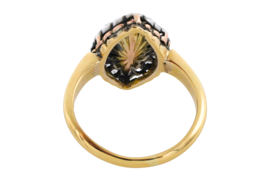 Victorian opal and rose diamond ring