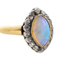 Victorian opal and rose diamond ring