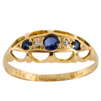 Sapphire and rose diamond ring from 1914