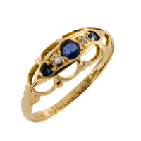 Sapphire and rose diamond ring from 1914