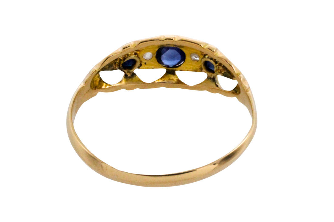 Sapphire and rose diamond ring from 1914