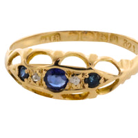 Sapphire and rose diamond ring from 1914