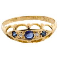 Sapphire and rose diamond ring from 1914