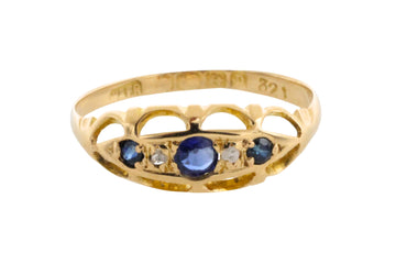 Sapphire and rose diamond ring from 1914
