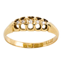 Five stone diamond ring from 1901
