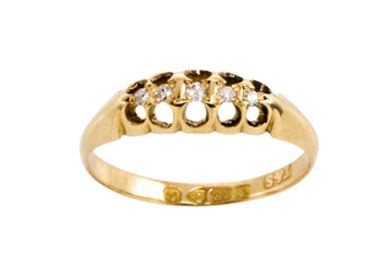 Five stone diamond ring from 1901