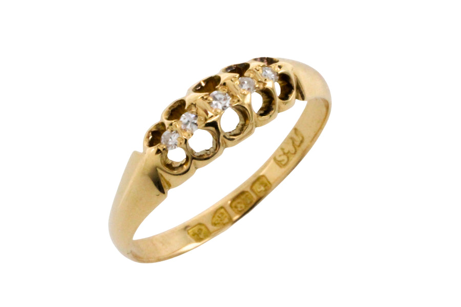 Five stone diamond ring from 1901