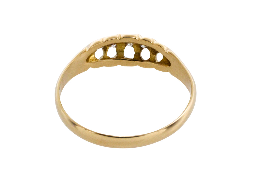 Five stone diamond ring from 1901