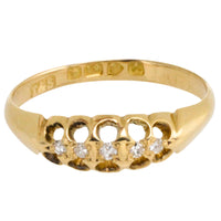 Five stone diamond ring from 1901