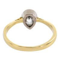 Old pear cut diamond solitaire ring-engagement rings-The Antique Ring Shop