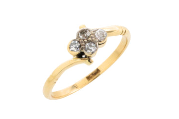Edwardian four stone old cut diamond ring