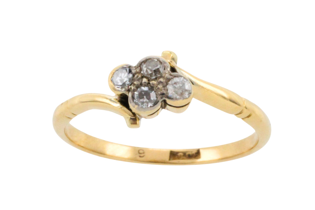 Edwardian four stone old cut diamond ring-Antique rings-The Antique Ring Shop