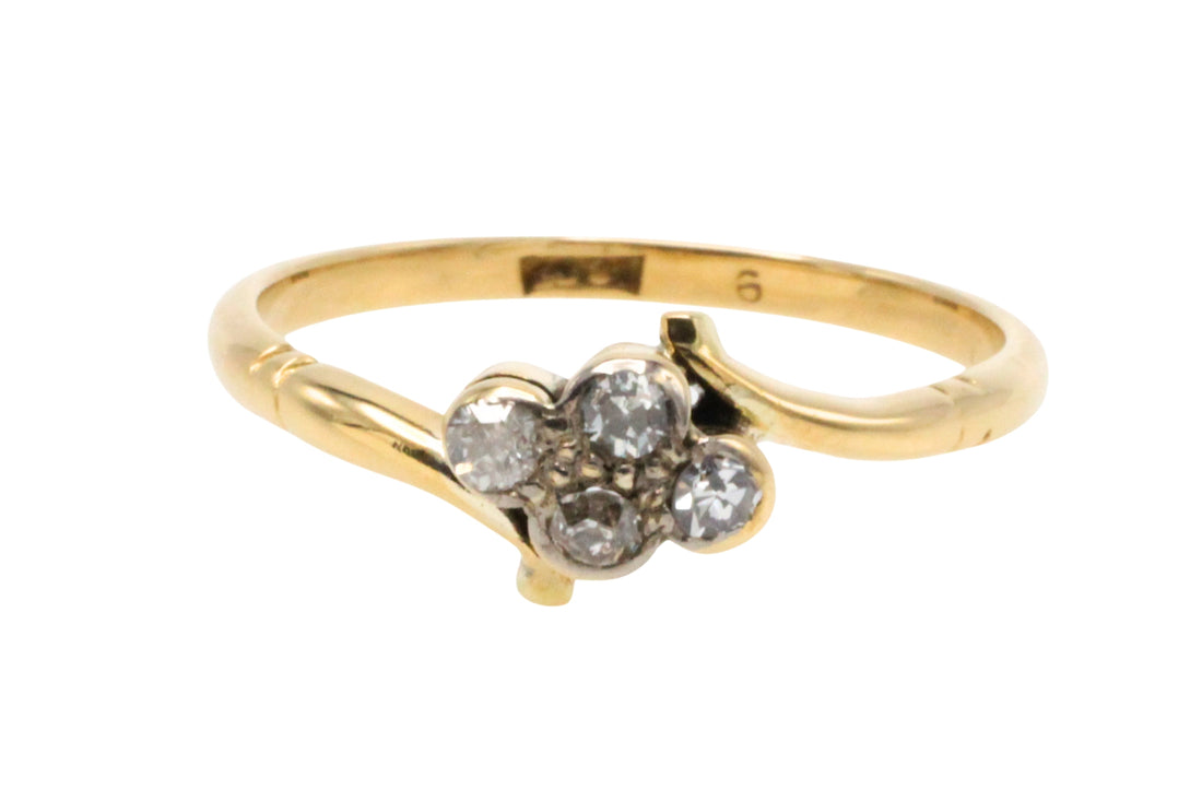 Edwardian four stone old cut diamond ring-Antique rings-The Antique Ring Shop