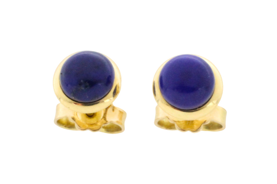 Lapiz studs in 18 carat gold
