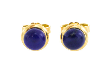 Lapiz studs in 18 carat gold