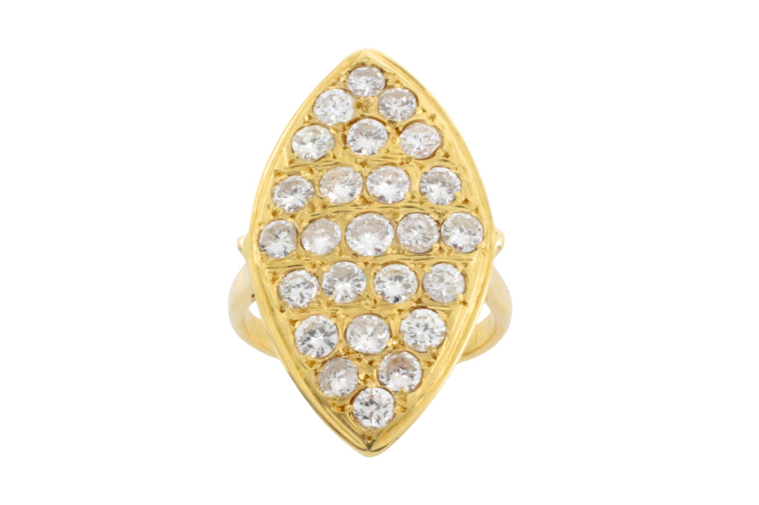 Marquise diamond ring in 14 carar gold