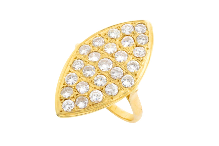 Marquise diamond ring in 14 carar gold