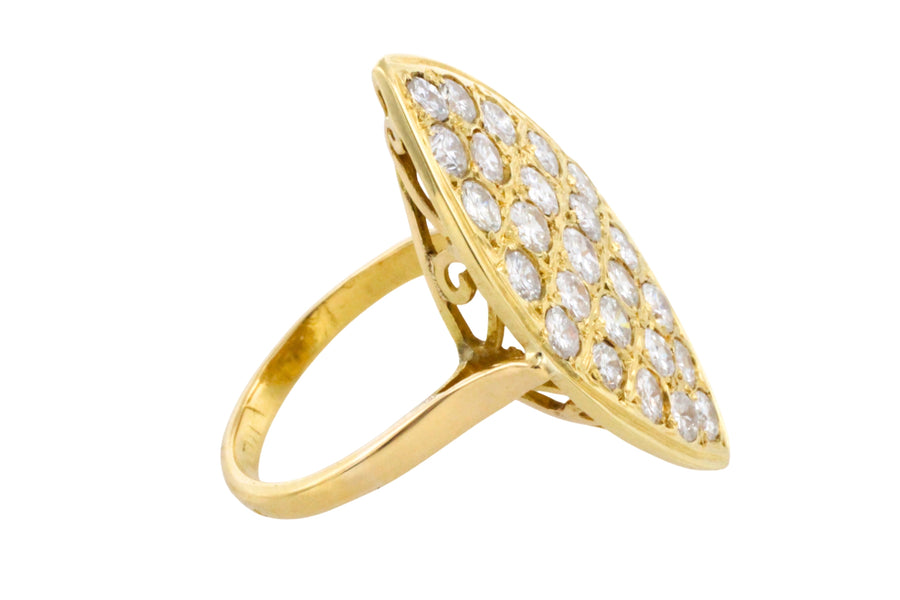 Marquise diamond ring in 14 carar gold