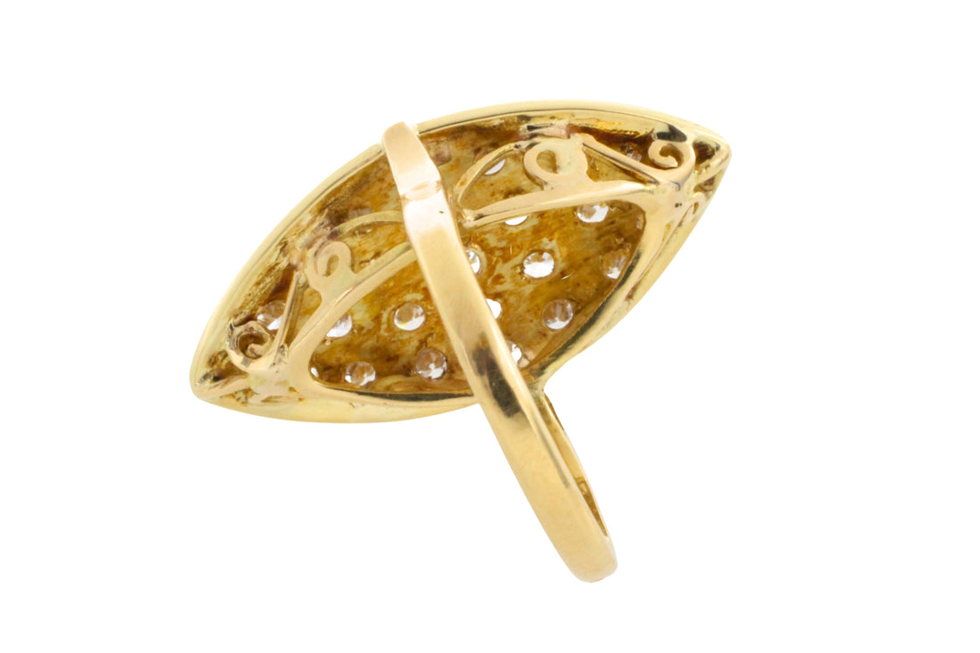 Marquise diamond ring in 14 carar gold