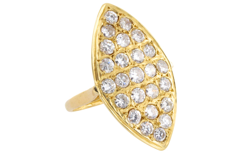 Marquise diamond ring in 14 carar gold