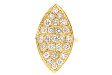 Marquise diamond ring in 14 carar gold