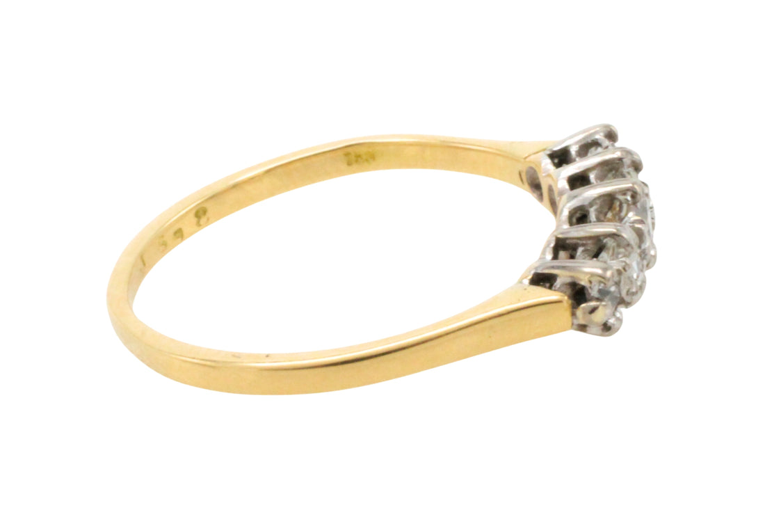 Vintage five stone diamond ring-Vintage Rings-The Antique Ring Shop