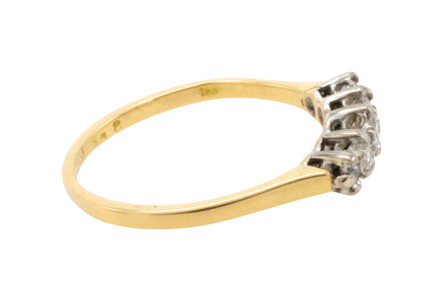 Vintage five stone diamond ring-Vintage Rings-The Antique Ring Shop