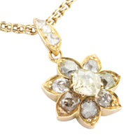 Old mine cut diamond pendant-Pendants-The Antique Ring Shop