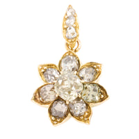 Old mine cut diamond pendant-Pendants-The Antique Ring Shop