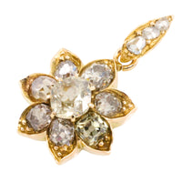 Old mine cut diamond pendant-Pendants-The Antique Ring Shop