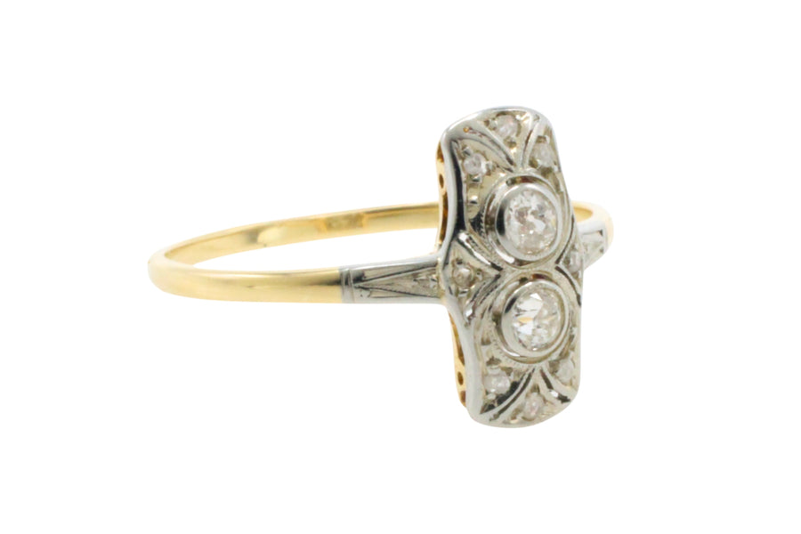 Petit Art Deco diamnd ring-Vintage Rings-The Antique Ring Shop