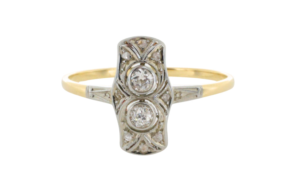 Petit Art Deco diamnd ring-Vintage Rings-The Antique Ring Shop