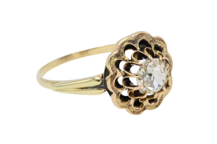 Old mine cut diamond ring-Antique rings-The Antique Ring Shop