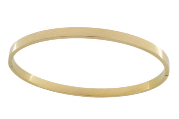 Hinged bangle in 14 carat gold-Bracelets-The Antique Ring Shop