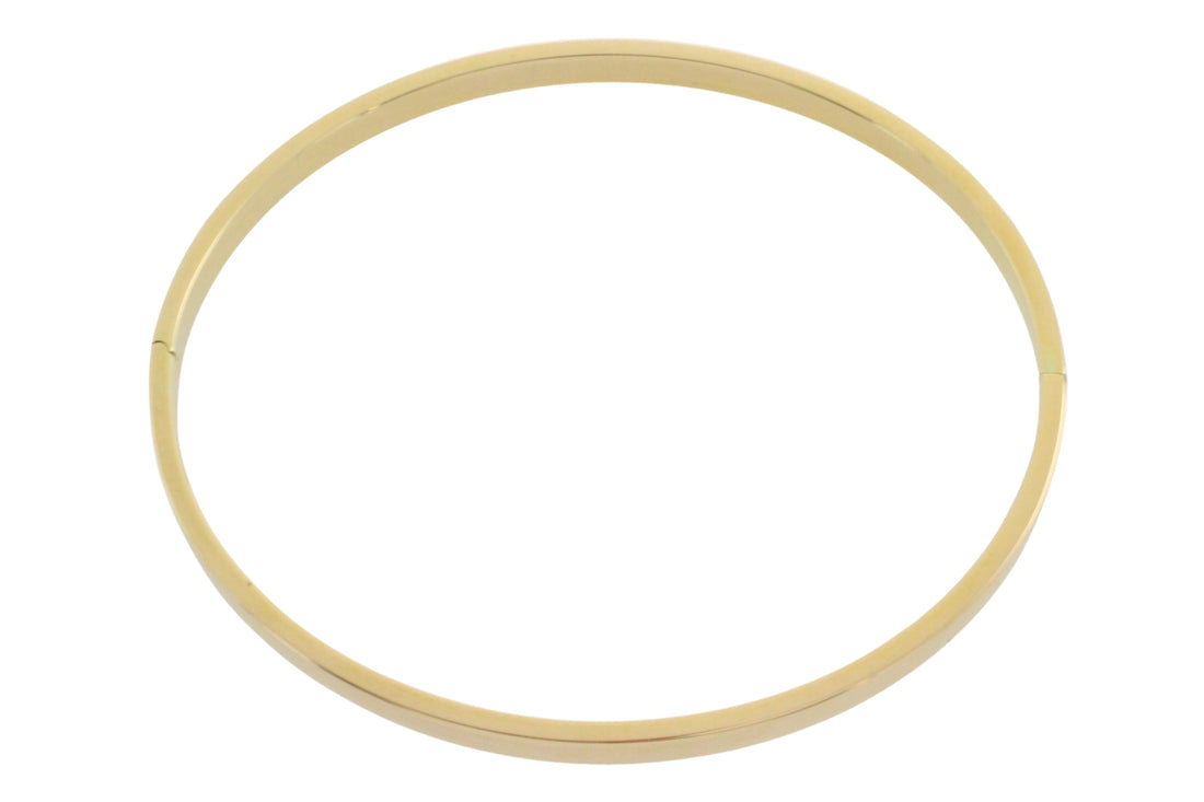 Hinged bangle in 14 carat gold-Bracelets-The Antique Ring Shop