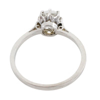 Old mine cut diamond solitaire ring